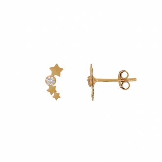 Boucles d'oreilles Carador étoiles Or jaune 375/000e