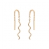 BOUCLES D'OREILLES PENDANTES CARADOR TORSADE OR 375/000