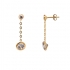 BOUCLES D'OREILLES PENDANTES CARADOR OR 375/000 OXYDE DE ZIRCONIUM