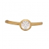 Bague Solitaire Carador serti clos or jaune 375/000 et oxyde de zirconium