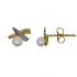 Carador - Boucles d'oreilles Clous perle Or jaune et blanc 375/000 MBO27980-01