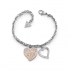 Bracelet Guess Heart warming argenté et doré rose UBB78095-S