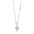 Collier Guess Heart warming argenté et doré rose UBN78067