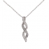 Collier Femme Carador torsade argent 925/000,  et oxydes de zirconium