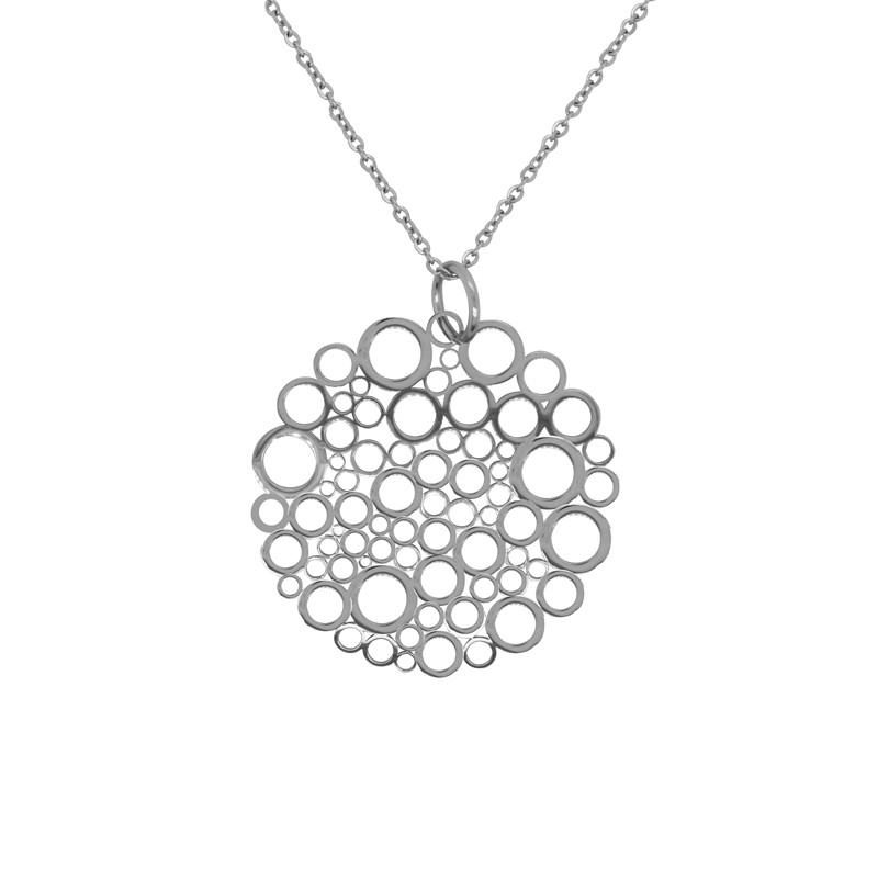 Collier avec son pendentif aux multiples rond AMPORELLE NSS573W