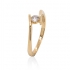 BAGUE SOLITAIRE CARADOR OR 375/000 OXYDE DE ZIRCONIMUM 