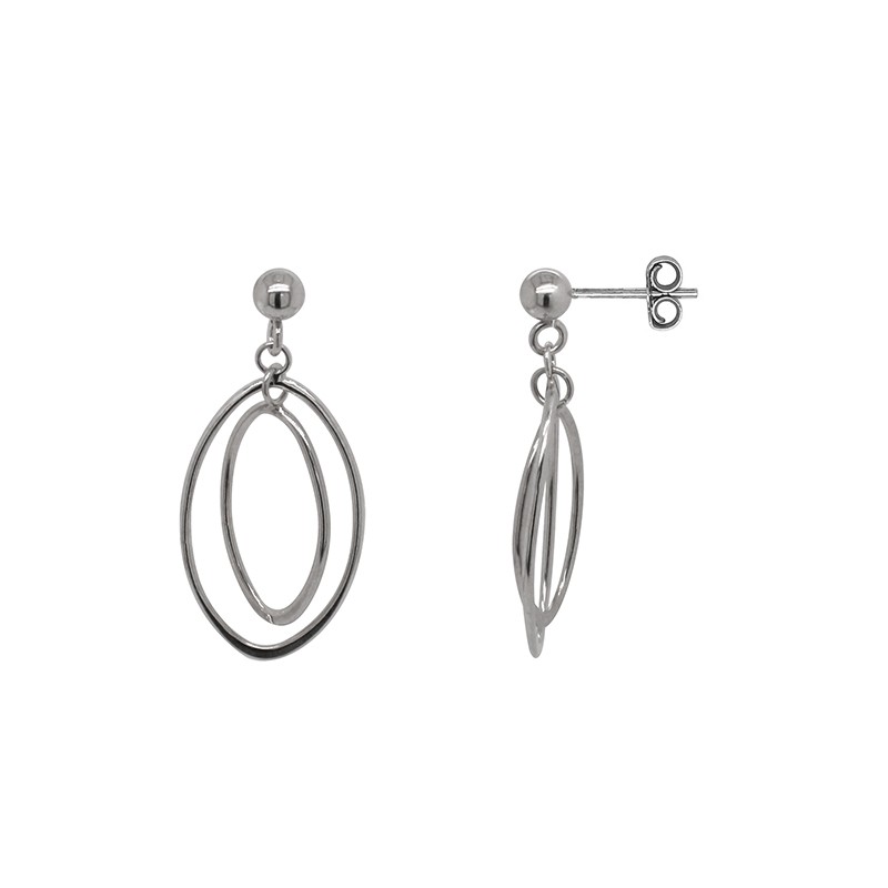 Boucles d'oreilles Carador pétales dansant en argent 925/000