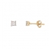 Boucles d'oreilles solitaire or 750/000 et diamant