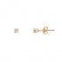 Boucles d'oreilles solitaire or jaune 750/000 et diamant