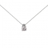 Collier solitaire Carador or blanc 750/000 et diamant 0,40 cts