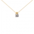 Collier Solitaire Carador Or jaune 750/000 et diamant 0,40 cts