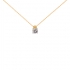 Collier Solitaire carador Or jaune 750/000 et diamant 0,03 cts