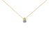 Collier Solitaire carador Or jaune 750/000 et diamant 0,1 cts