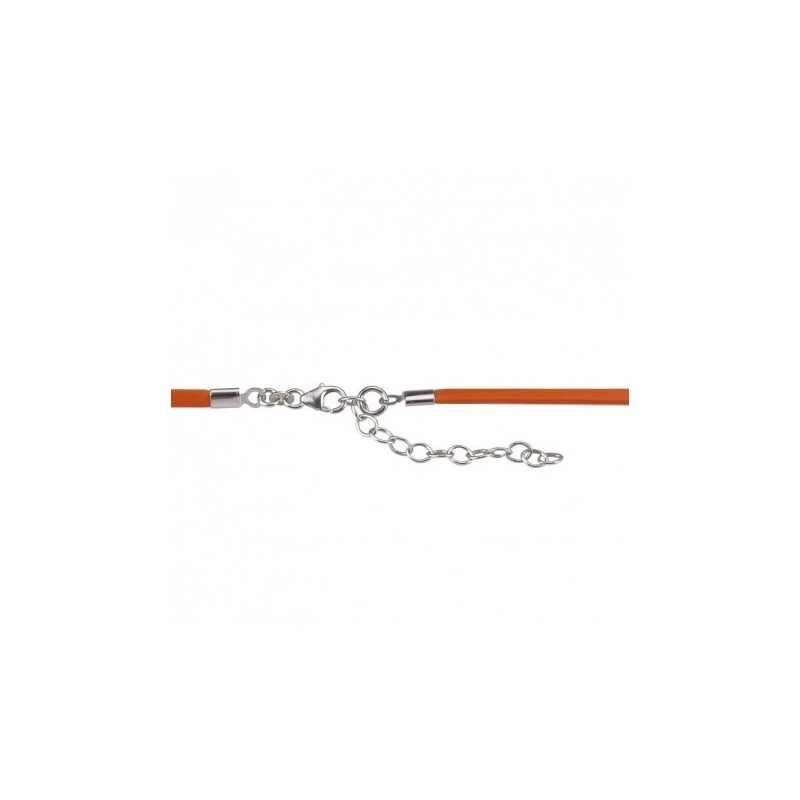 Collier  Una Storia cordon orange et  argent 925/000 CORCORO