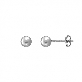 Boucles d'oreilles Carador boule 5 mm en or blanc 750/000