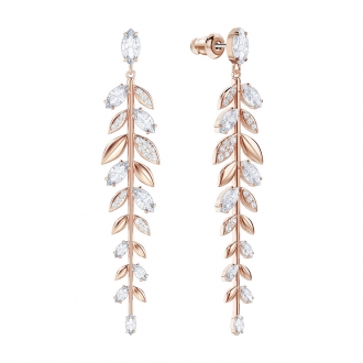 Boucles d'oreilles Femme Swarovski Mayfly métal plaqué or rose 5410410