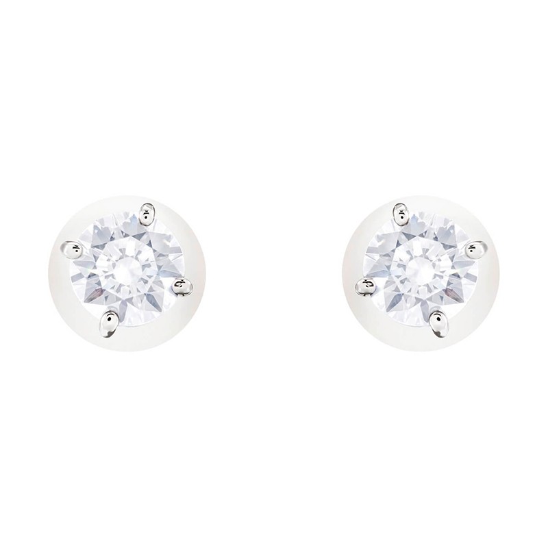 Boucles d'oreilles Swarovski Attract Pearl métal rhodié 5183618