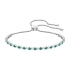 Bracelet  Femme Swarovski Subtle métal rhodié, cristaux verts 5465355