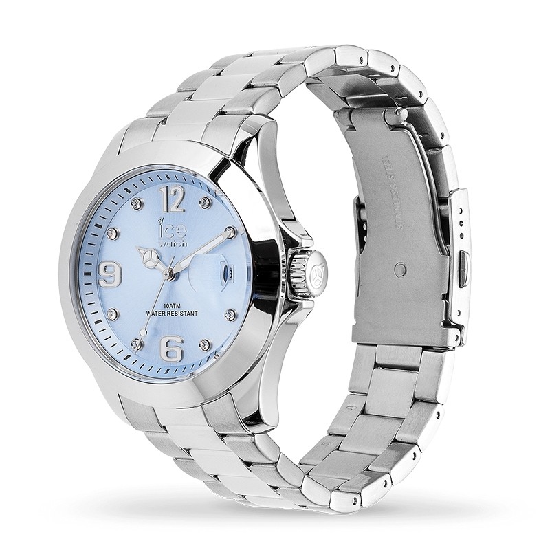 Montre Ice-Watch ICE STEEL Light blue with stones medium 016775