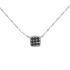 Collier CARADOR Femme argent 925/000 dome carré pavage zircons noirs