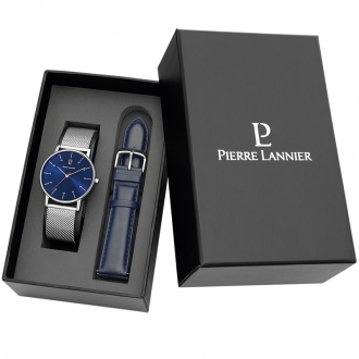 Coffret montre Homme Pierre Lannier bracelets interchangeables 377C168