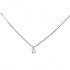 Collier Carador en or blanc 750/000 et oxyde de zirconium