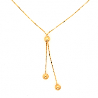 Collier Carador en Or Jaune 18K Pendentif fantaisie billes