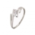 Bague en or blanc750/000 et oxydes de zirconium