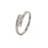 Bague trilogie en or blanc 750/000 et oxydes de zirconium