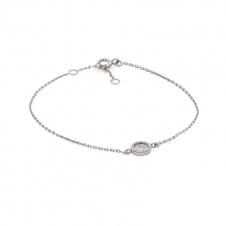 Bracelet Femme Carador en Or Blanc 18K Diamants