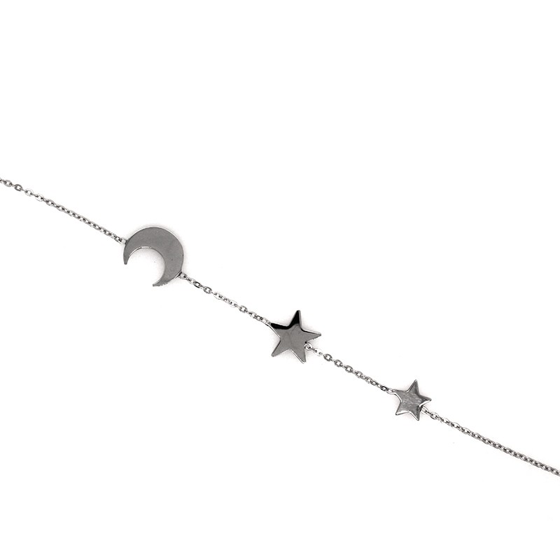 Bracelet Constellation Silver Pop lune et étoiles en argent 925/000