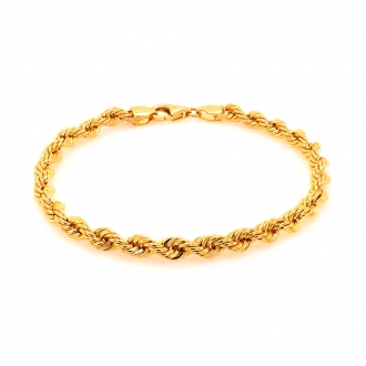 Bracelet en or jaune 750/000 CARADOR maille corde