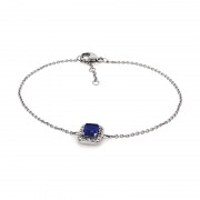 Bracelet en or blanc 750/000 en diamant et saphir Bracelet en or blanc 750/000 en diamant et saphir