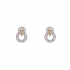 Boucles d'oreilles en or jaune 375/000 et oxydes de zirconium