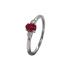 Bague joaillerie Carador en or blanc 750/000, rubis et diamant