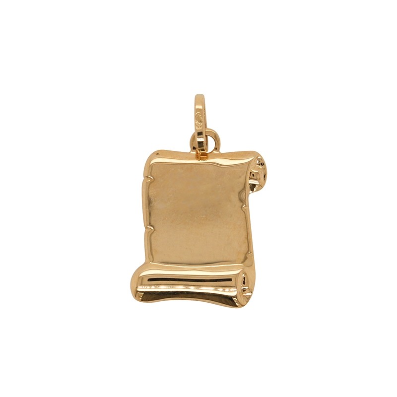 Pendentif parchemin Carador or jaune 750/000