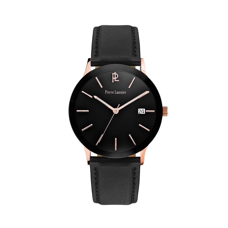 Montre Homme Pierre Lannier cuir noir 251D033