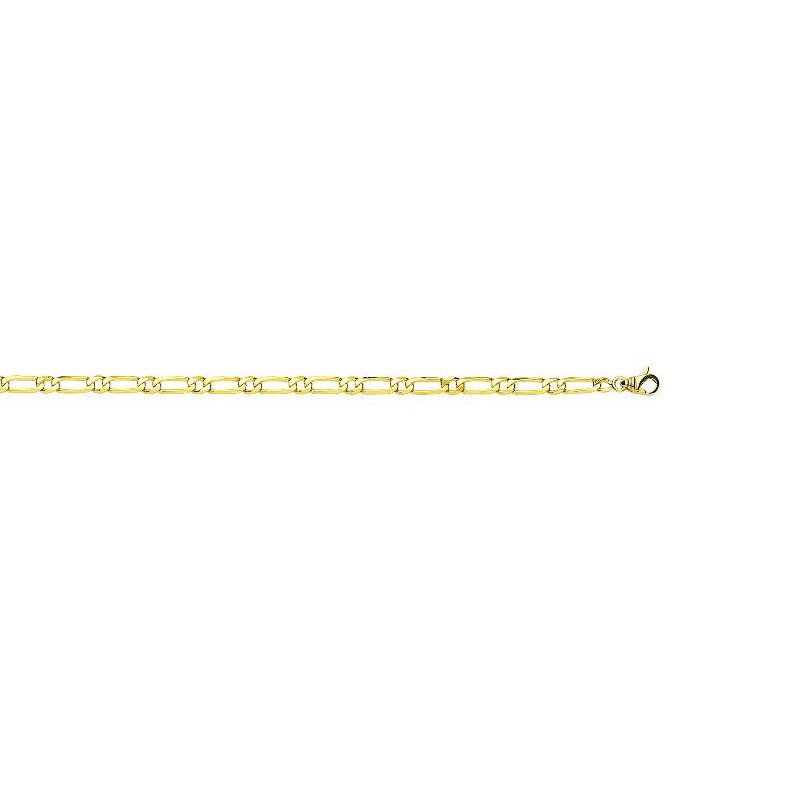 Chaine Carador Or jaune 750/000 Maille alternée 1/1 45 cm