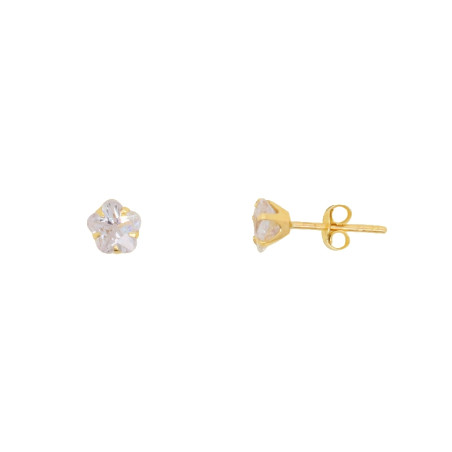 Boucles d'oreilles CARADOR or 375/000 serties 5 griffes