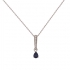 Collier Carador collection Joaillerie en or blanc 750/000, diamants et saphir