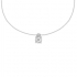 Collier en nylon et diamant de chez CARADOR or blanc 750/000