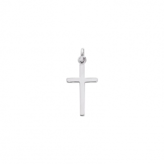 Pendentif relief croix en Or blanc 750/000 CARADOR