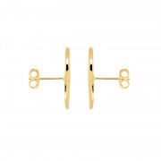 Boucles d'oreilles Carador virgule empierrée en or jaune 375/000 et zircons Boucles d'oreilles Carador virgule empierrée en or jaune 375/000 et zircons