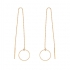 Boucles d'oreilles traversantes Cercles Carador en or jaune 375/000 