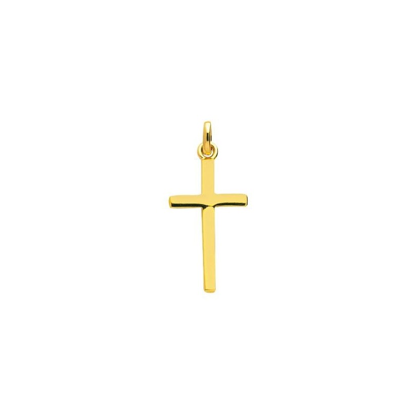 Pendentif Religieux Carador  en relief carré croix en or jaune 750/000