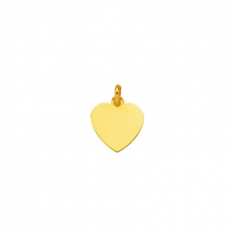 Pendentif Carador coeur épais or jaune 750/000