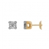 Boucles d'oreilles Carador diamant 0,70 cts or jaune et blanc 750/000