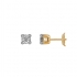 Boucles d'oreilles Carador diamant 0,60 cts or jaune et blanc 750/000