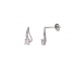 Boucles d'oreilles en or blanc  375/000  CARADOR