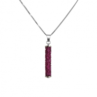 Collier Disco Indicolite cristal rose PEDISCO502